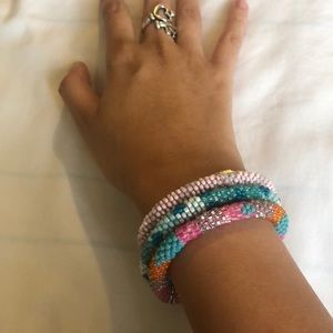 Light pink confetti seed bracelet